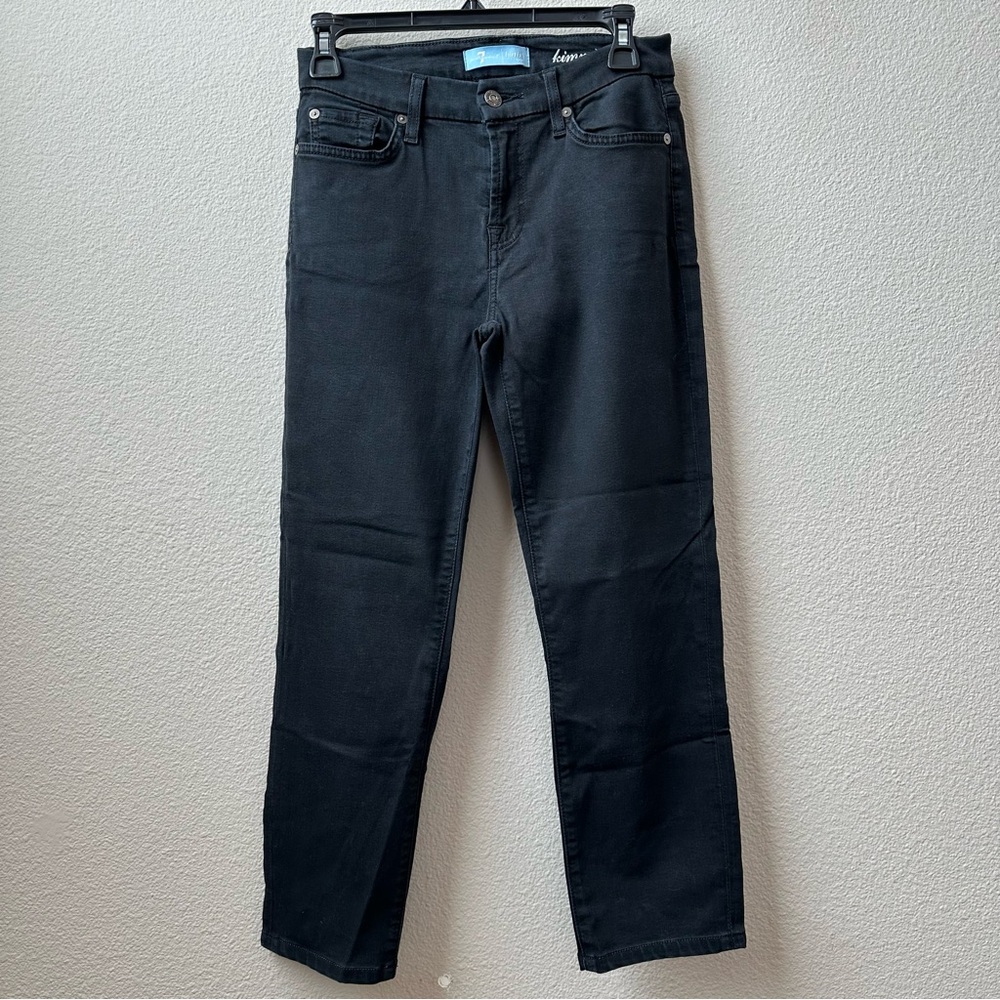7 For All Mankind Kimmie Crop Black Jeans